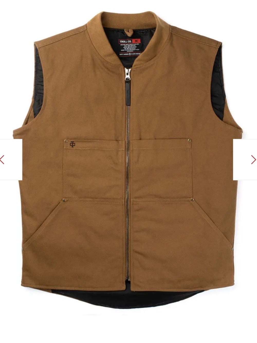 Brown Rugged Work Vest Jacket